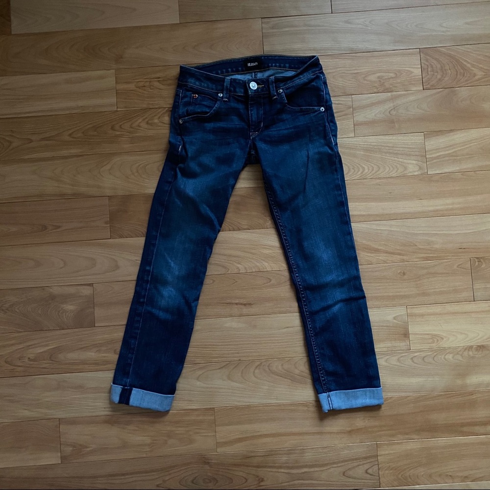 Hudson “Bacara Crop Straight Cuffed” Jeans